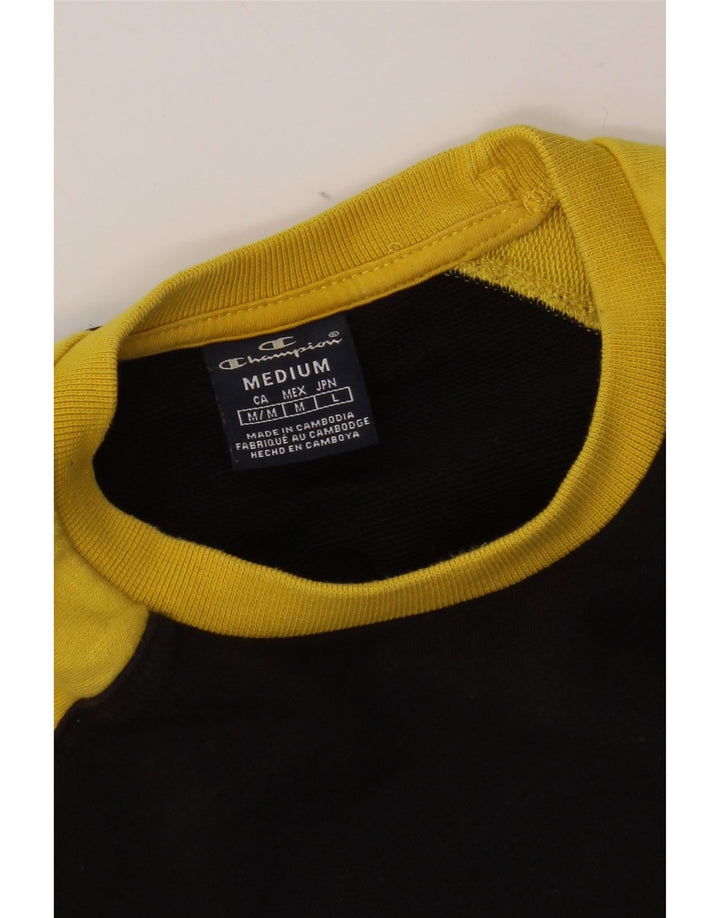 Champion Mens Graphic Sweatshirt Jumper Medium Black Colourblock