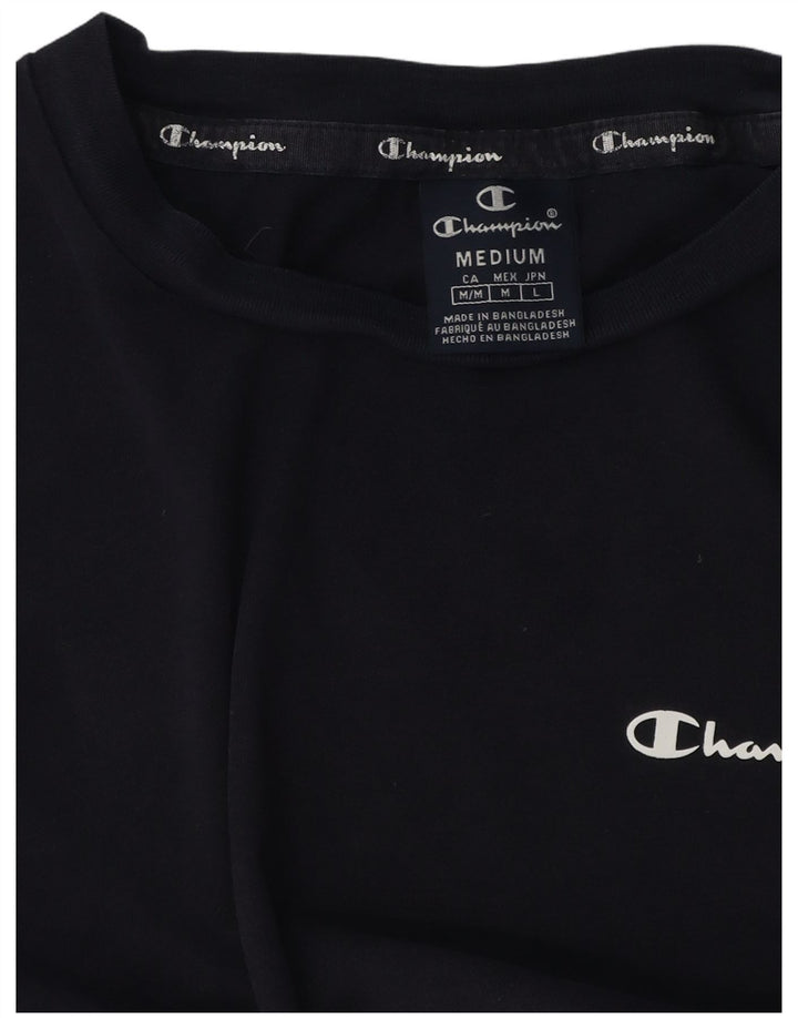 Champion Mens T-Shirt Top Medium Navy Blue