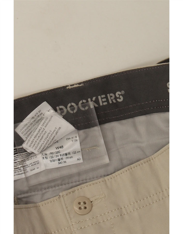DOCKERS Mens Chino Shorts W48 4XL Beige Cotton