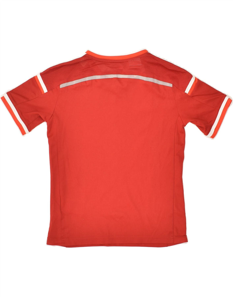 ADIDAS Boys T-Shirt Top 11-12 Years Medium Red Polyester | Vintage Adidas | Thrift | Second-Hand Adidas | Used Clothing | Messina Hembry 