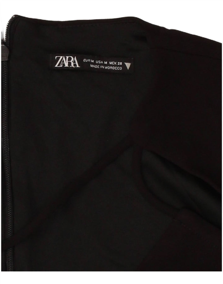 ZARA Womens Maxi Long Sleeve Bodycon Dress UK 12 Medium Black