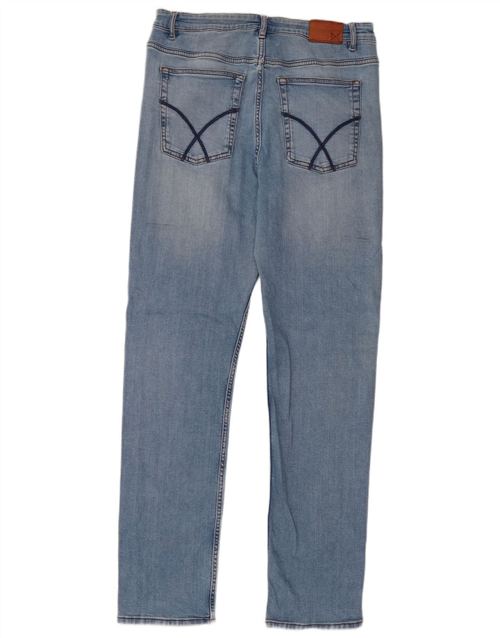 Crew Clothing Mens Straight Jeans W32 L31 Blue Cotton