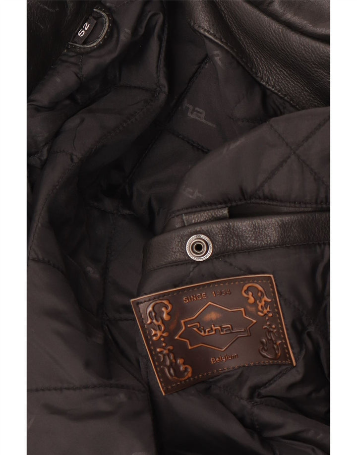 Richa Mens Motorstyle Leather Biker Jacket EU 52 XL Brown