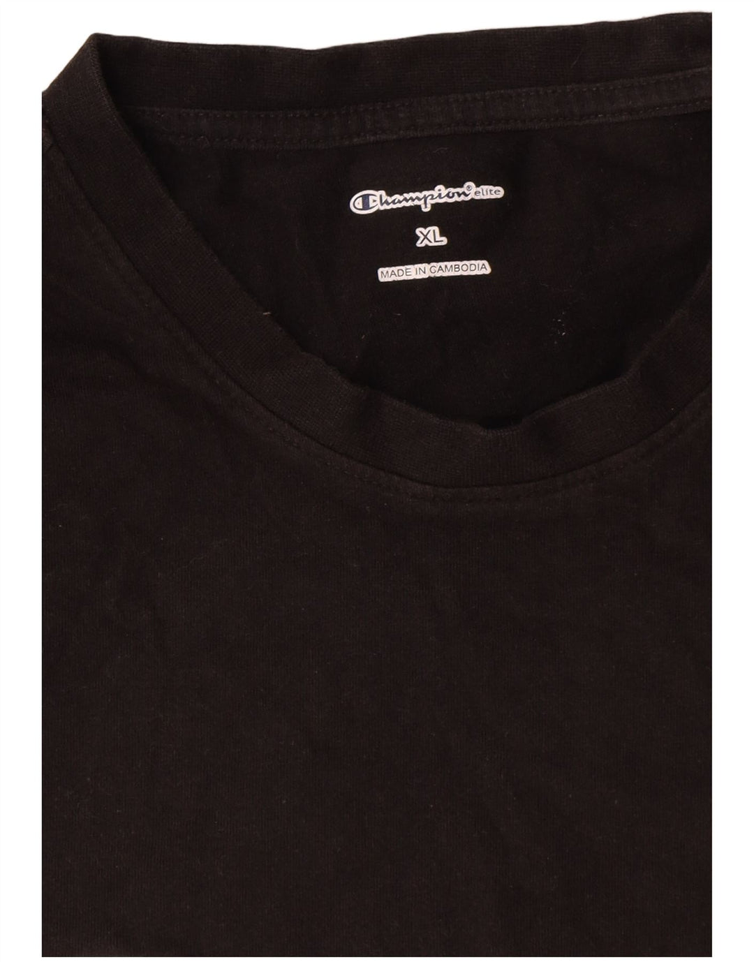Champion Mens Graphic T-Shirt Top XL Black Cotton