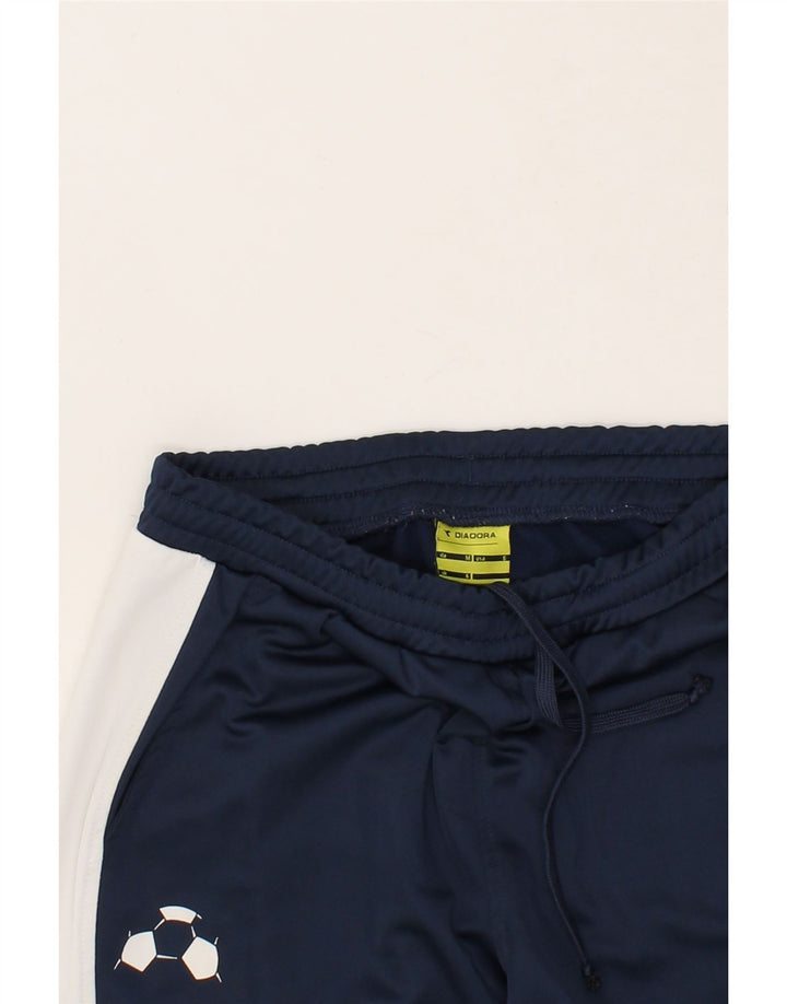 DIADORA Mens Tracksuit Trousers Small Navy Blue Colourblock Polyester Vintage Diadora and Second-Hand Diadora from Messina Hembry 