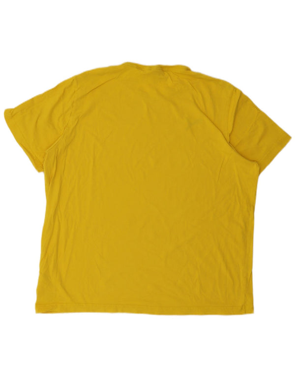 Puma Mens T-Shirt Top 2XL Yellow Cotton