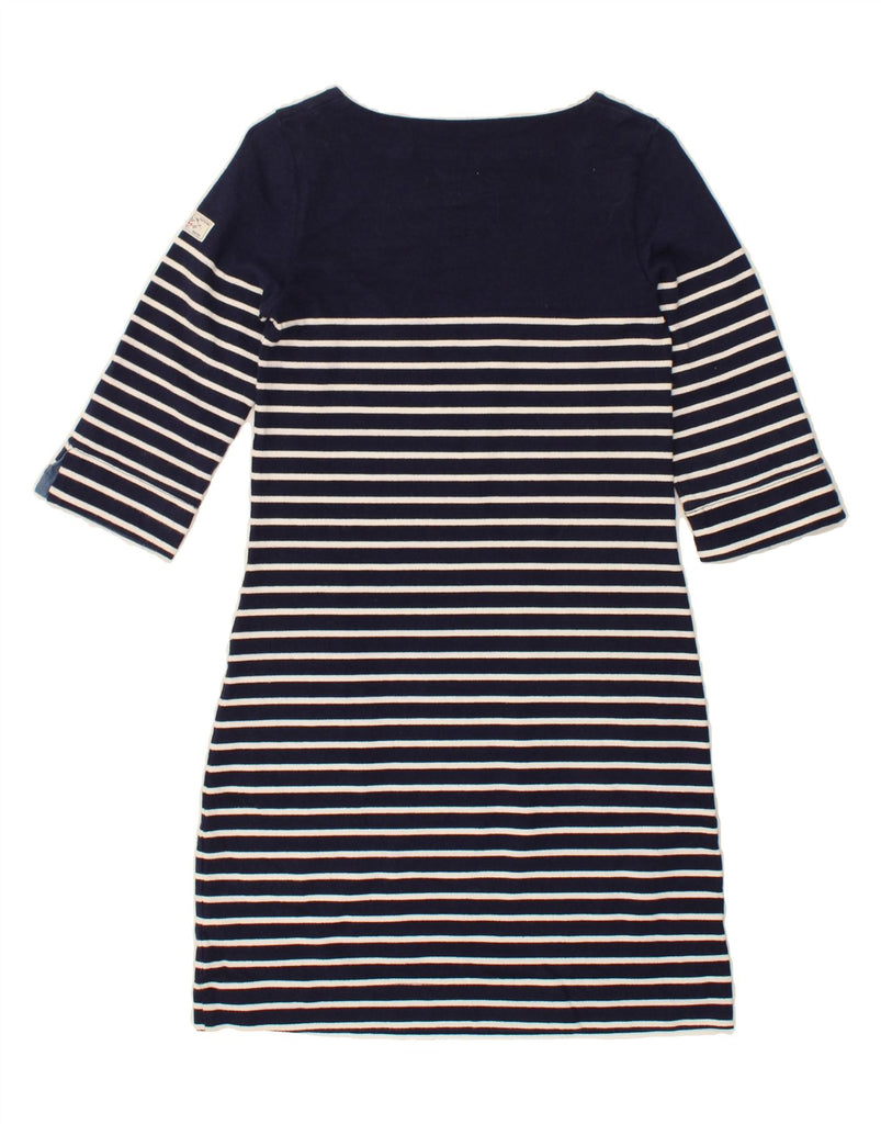 JOULES Womens Jumper Dress UK 8 Small Navy Blue Striped Nautical Vintage Joules and Second-Hand Joules from Messina Hembry 