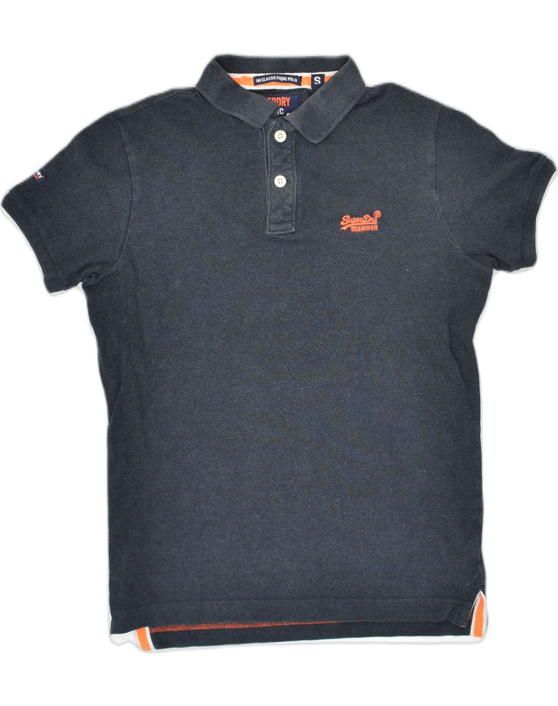 SUPERDRY Mens Polo Shirt Small Navy Blue Cotton | Vintage Superdry | Thrift | Second-Hand Superdry | Used Clothing | Messina Hembry 