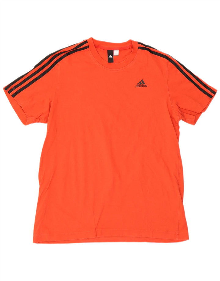 Adidas Mens T-Shirt Top Large Orange
