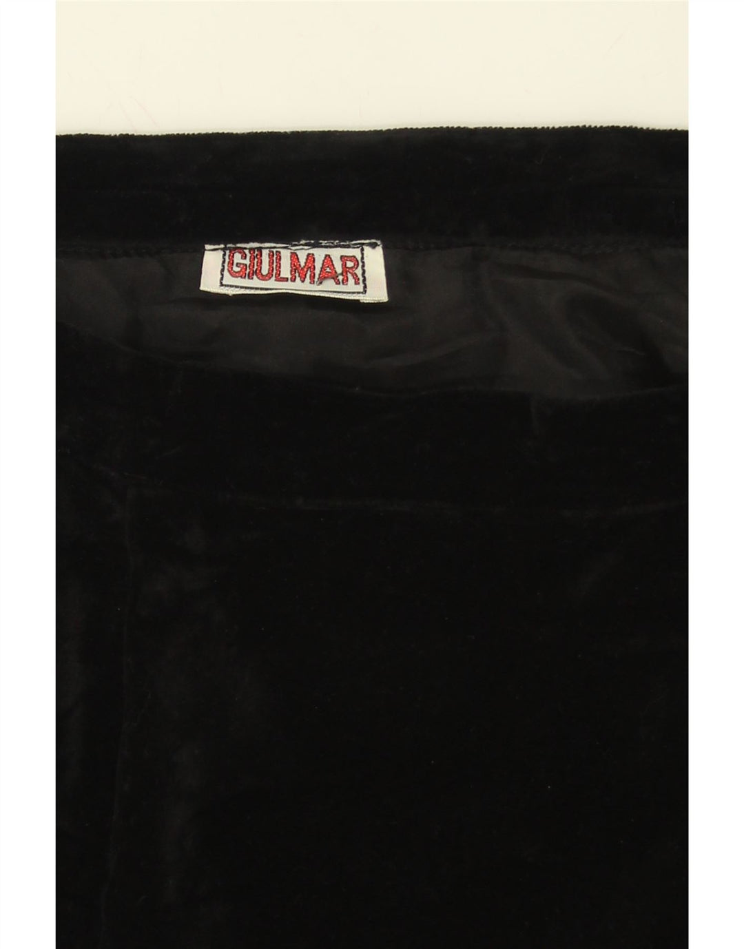 VINTAGE Womens Velour A-Line Skirt W28 Medium Black Vintage Vintage and Second-Hand Vintage from Messina Hembry 
