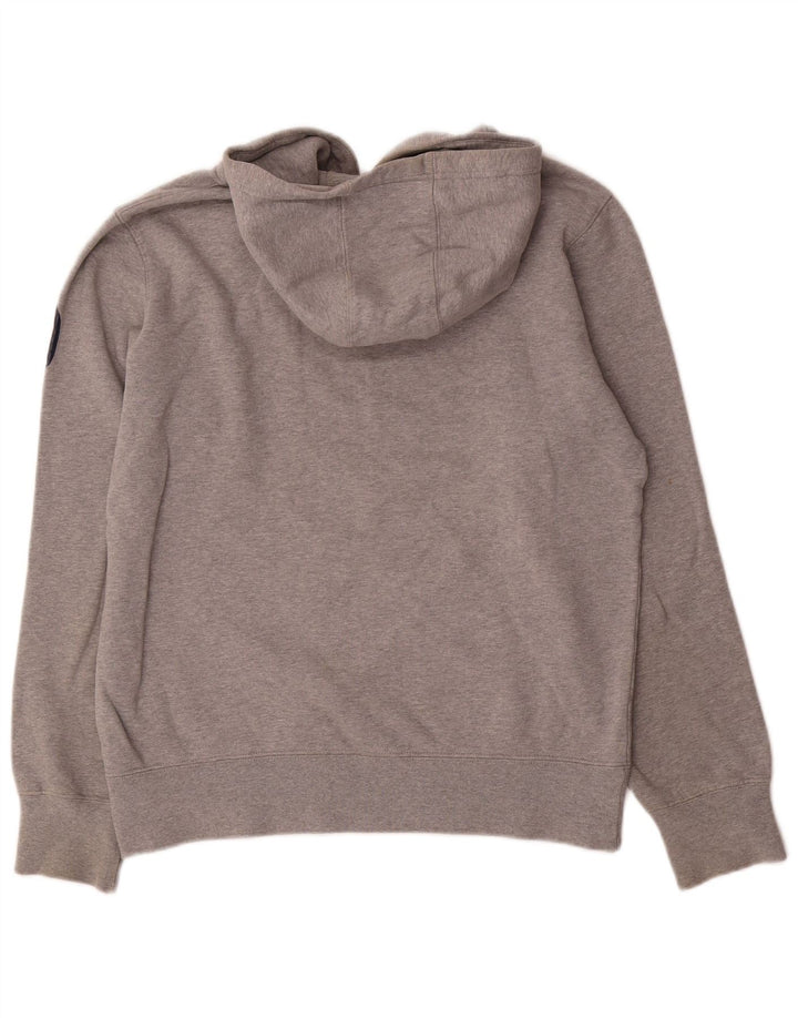 Champion Mens Graphic Hoodie Jumper Large Grey Cotton
