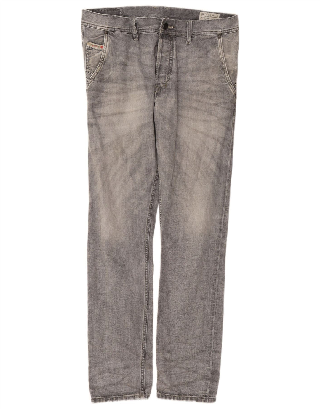 Diesel Mens Kakee Carrot Slim Jeans W32 L30 Grey Cotton