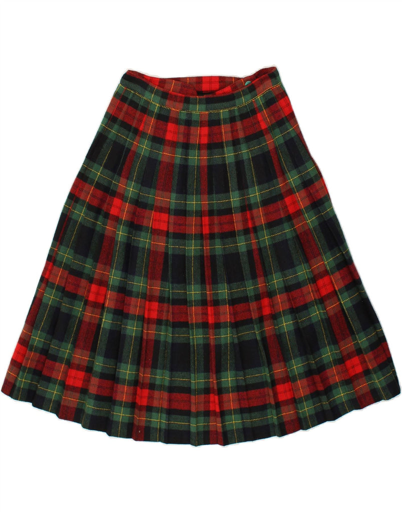 VINTAGE Girls Wrap Skirt 12-13 Years W25  Red Plaid Acrylic | Vintage Vintage | Thrift | Second-Hand Vintage | Used Clothing | Messina Hembry 