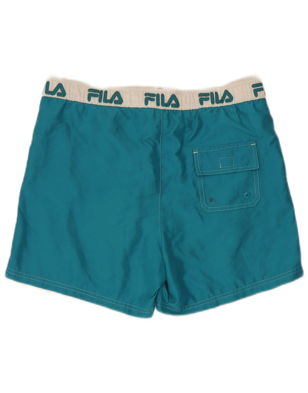 Fila Mens Graphic Swimming Shorts Medium Blue Colourblock Polyester