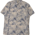 Celio Mens Short Sleeve Shirt 2XL Blue Floral Cotton