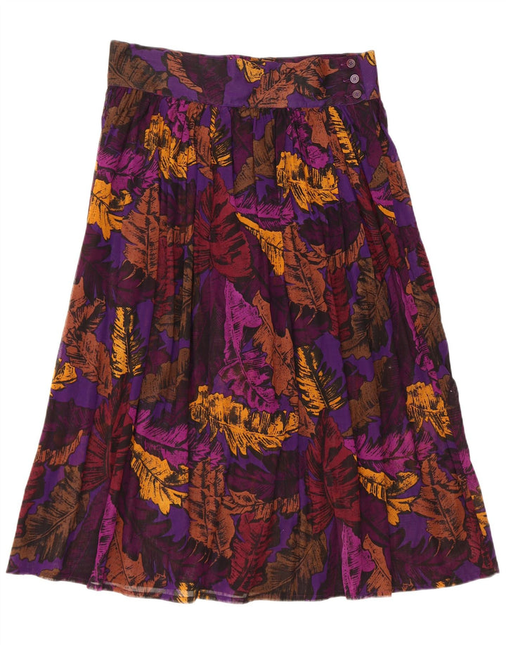 Vintage Womens Pleated Skirt US 6 Medium W32 Multicoloured Floral