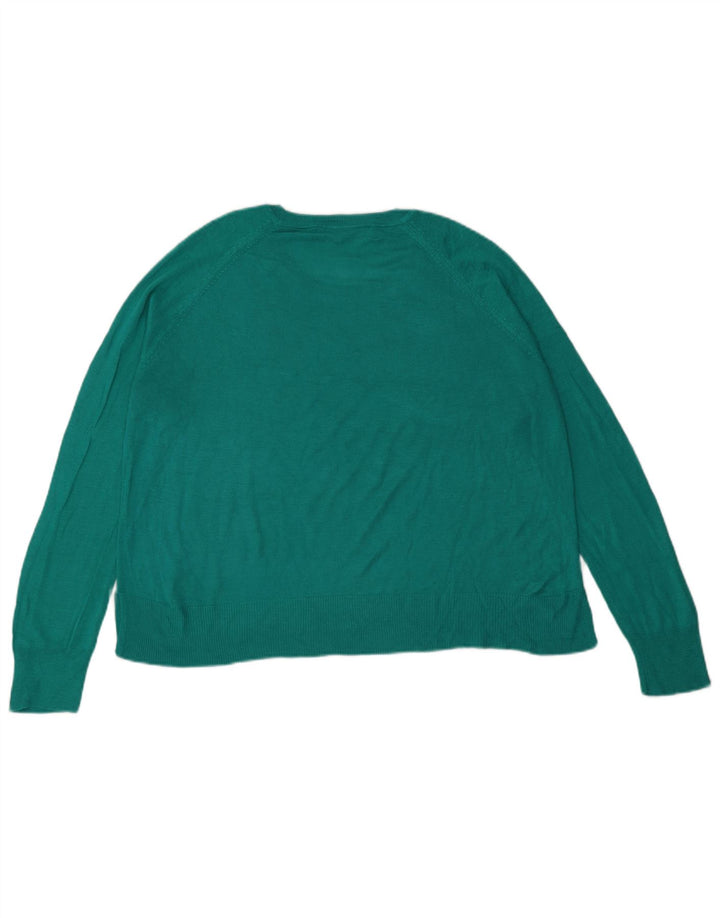 Zara Womens Oversized Boat Neck Jumper Sweater UK 10 Small Green