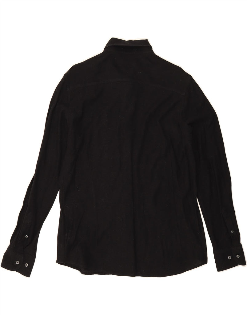 MASSIMO DUTTI Mens Shirt Large Black Cotton Vintage Massimo Dutti and Second-Hand Massimo Dutti from Messina Hembry 