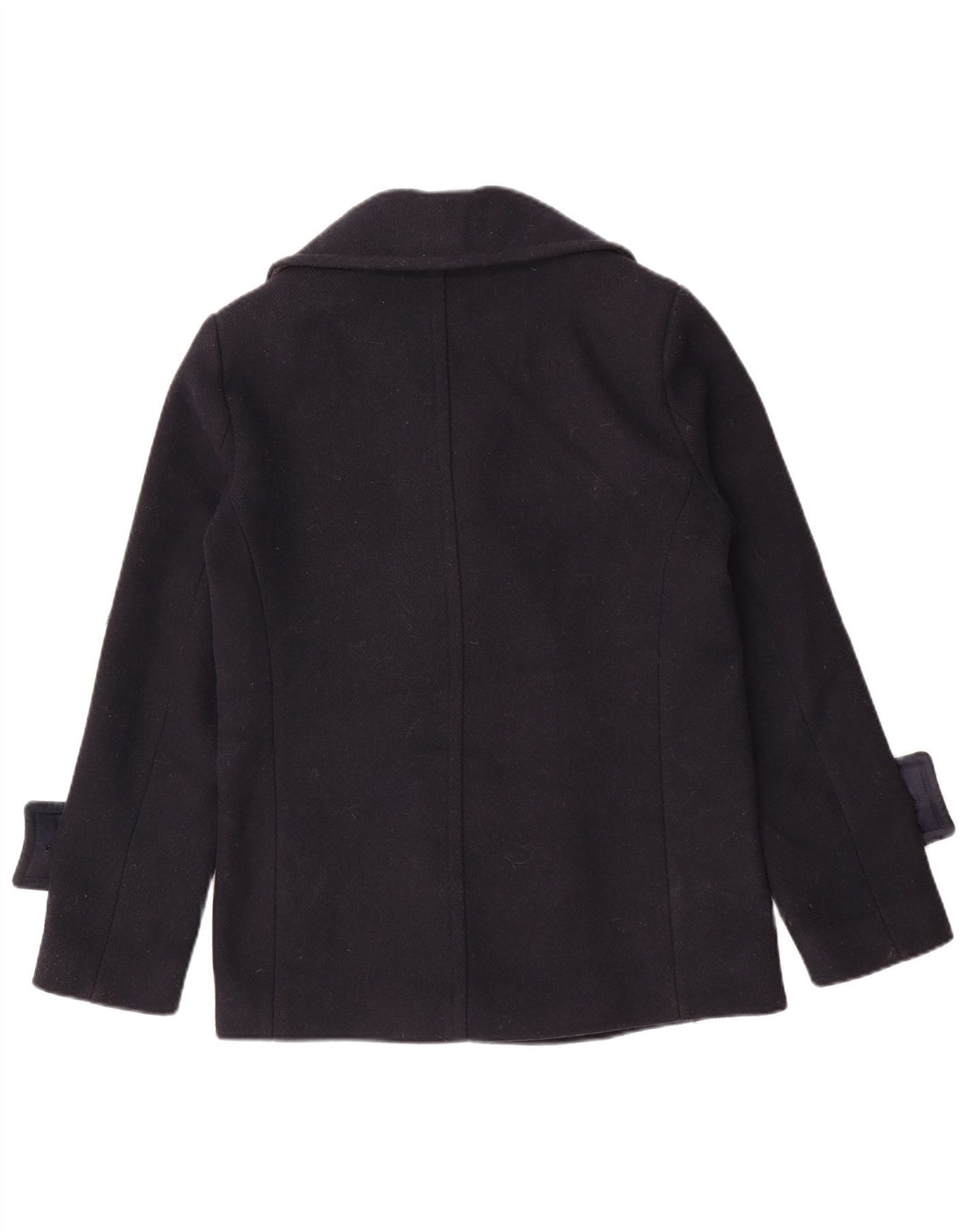 Marks & Spencer Womens Oversized Pea Coat UK 8 Small Navy Blue Polyester