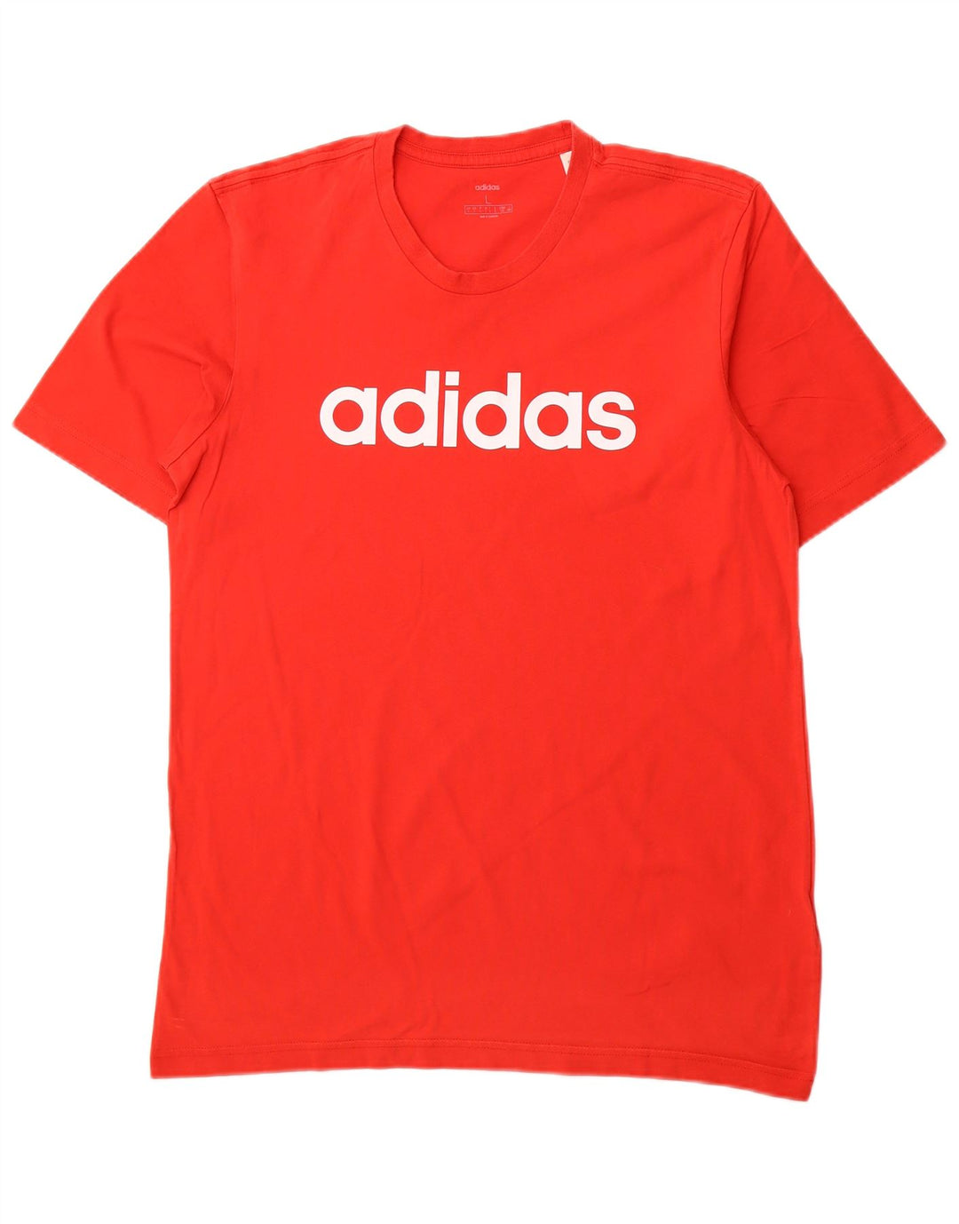 ADIDAS Mens Graphic T-Shirt Top Large Red Cotton