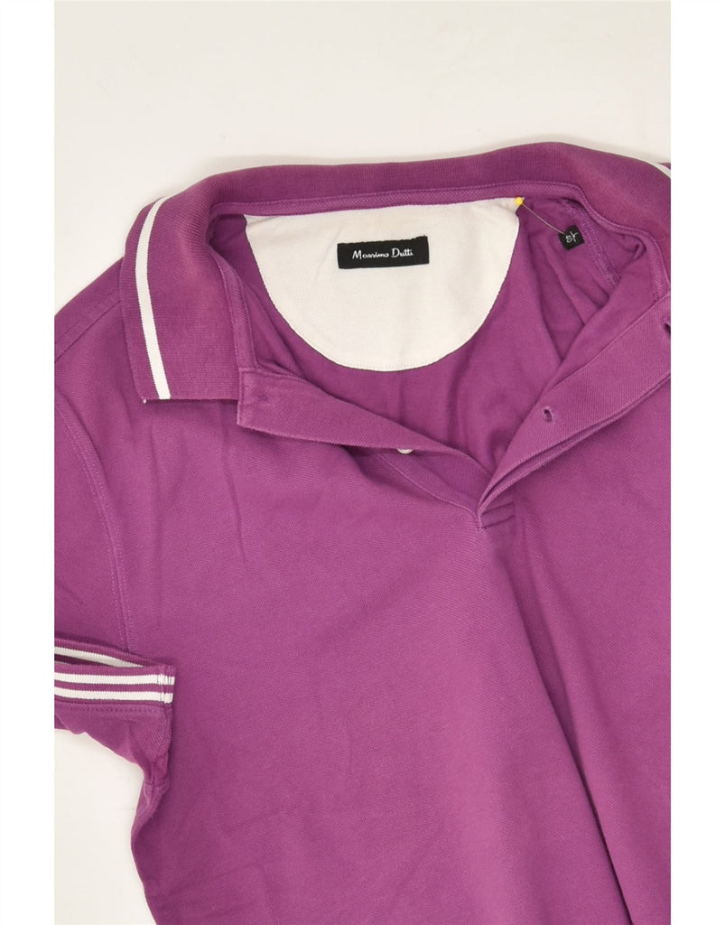 MASSIMO DUTTI Mens Polo Shirt Large Purple | Vintage Massimo Dutti | Thrift | Second-Hand Massimo Dutti | Used Clothing | Messina Hembry 