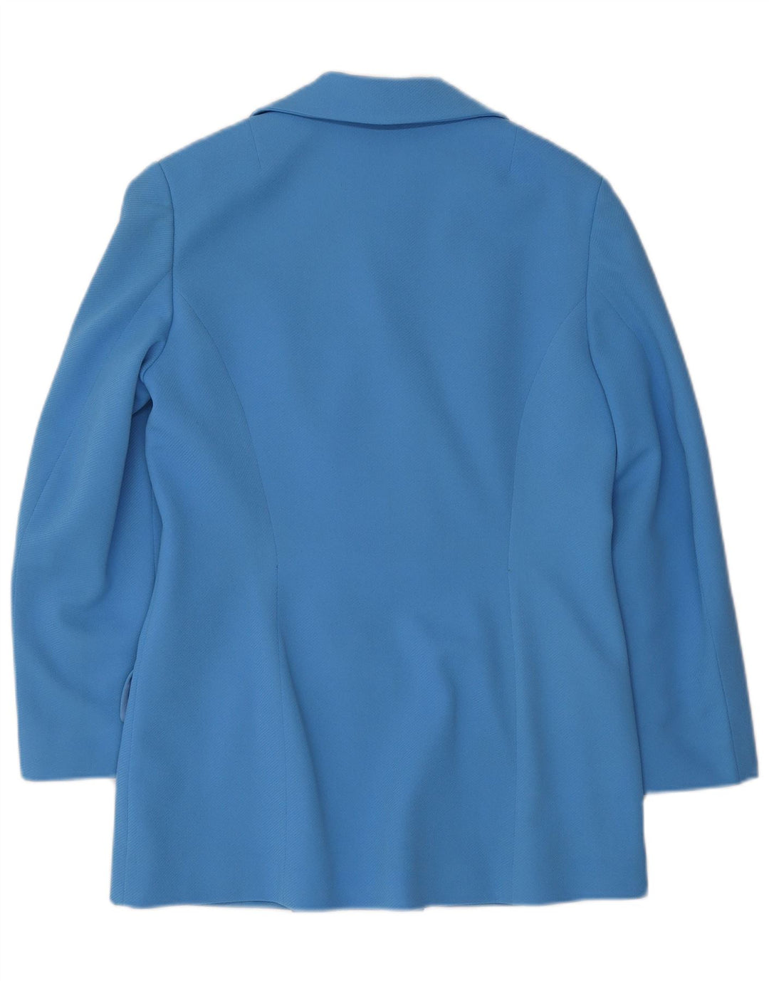 VINTAGE Womens Double Breasted Blazer Jacket UK 12 Medium Blue