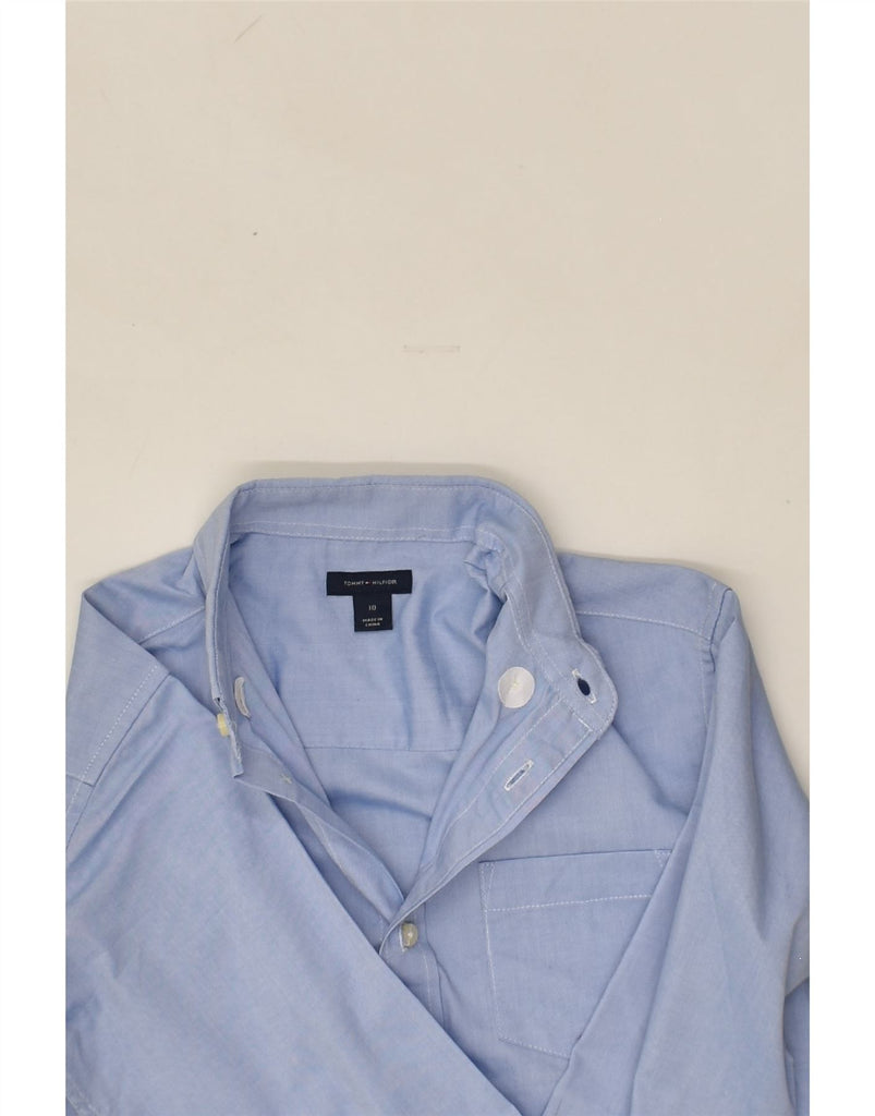 TOMMY HILFIGER Boys Shirt 9-10 Years Blue Cotton | Vintage Tommy Hilfiger | Thrift | Second-Hand Tommy Hilfiger | Used Clothing | Messina Hembry 