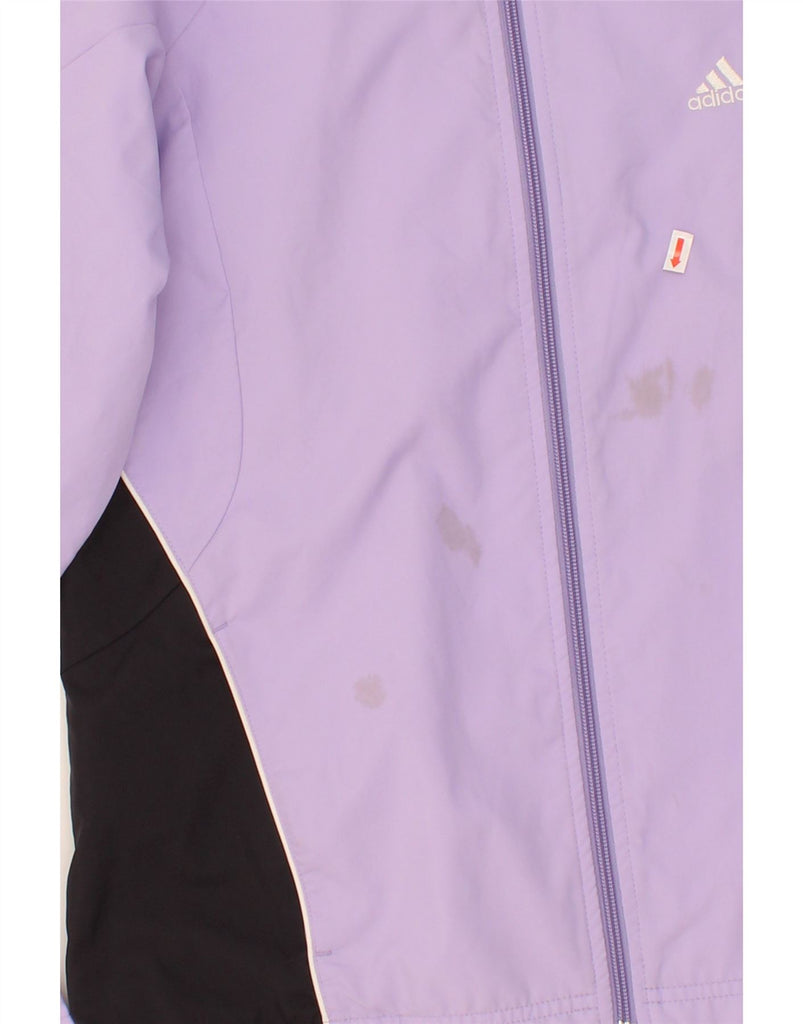 ADIDAS Womens Tracksuit Top Jacket UK 14 Large Purple Colourblock Vintage Adidas and Second-Hand Adidas from Messina Hembry 