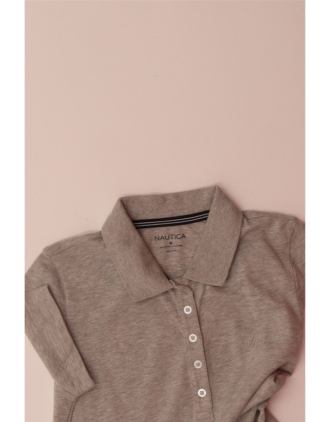 NAUTICA Womens Polo Dress UK 12 Medium Grey Cotton Vintage Nautica and Second-Hand Nautica from Messina Hembry 