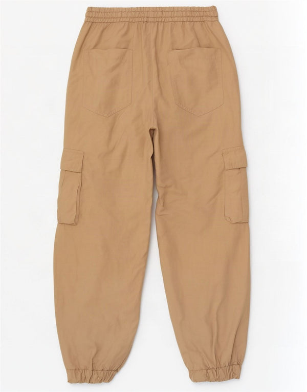 Zara Womens Joggers Cargo Trousers Medium W28 L27 Beige Viscose