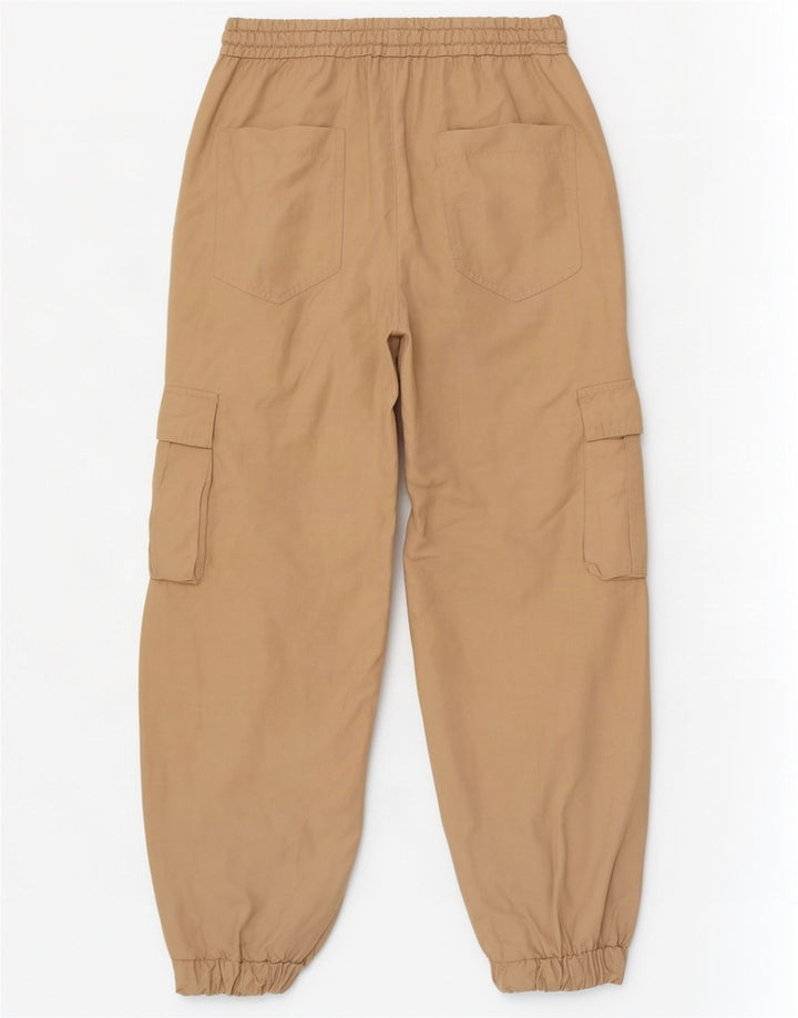 Zara Womens Joggers Cargo Trousers Medium W28 L27 Beige Viscose