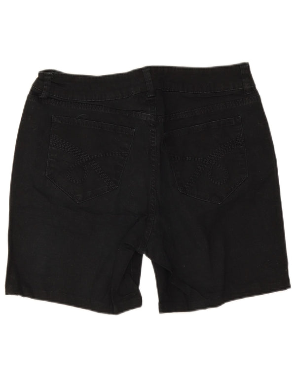 Lee Womens Riders Denim Shorts US 12 Large W30 Black Cotton