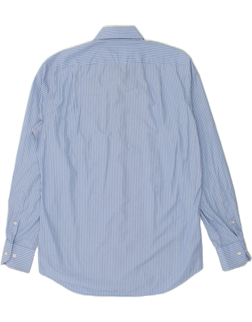 HUGO BOSS Mens Shirt Size 15 3/4 40 Medium Blue Striped Cotton | Vintage Hugo Boss | Thrift | Second-Hand Hugo Boss | Used Clothing | Messina Hembry 
