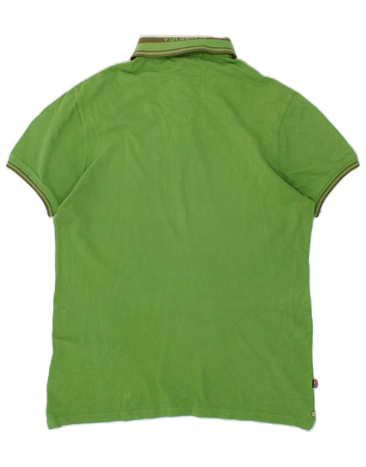 BLAUER Mens Polo Shirt Large Green Cotton Vintage Blauer and Second-Hand Blauer from Messina Hembry 