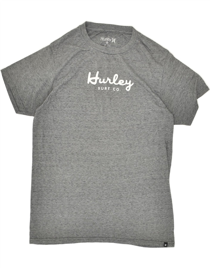 HURLEY Womens Graphic T-Shirt Top UK 14 Medium Grey Flecked | Vintage Hurley | Thrift | Second-Hand Hurley | Used Clothing | Messina Hembry 