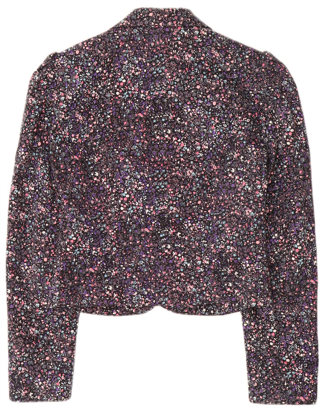 Monsoon Womens Crop 1 Button Blazer Jacket UK 8 Small Multicoloured Floral