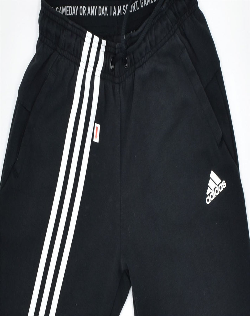 ADIDAS Womens 3301 Tracksuit Trousers Joggers UK 4/6 XS Black Cotton | Vintage | Thrift | Second-Hand | Used Clothing | Messina Hembry 