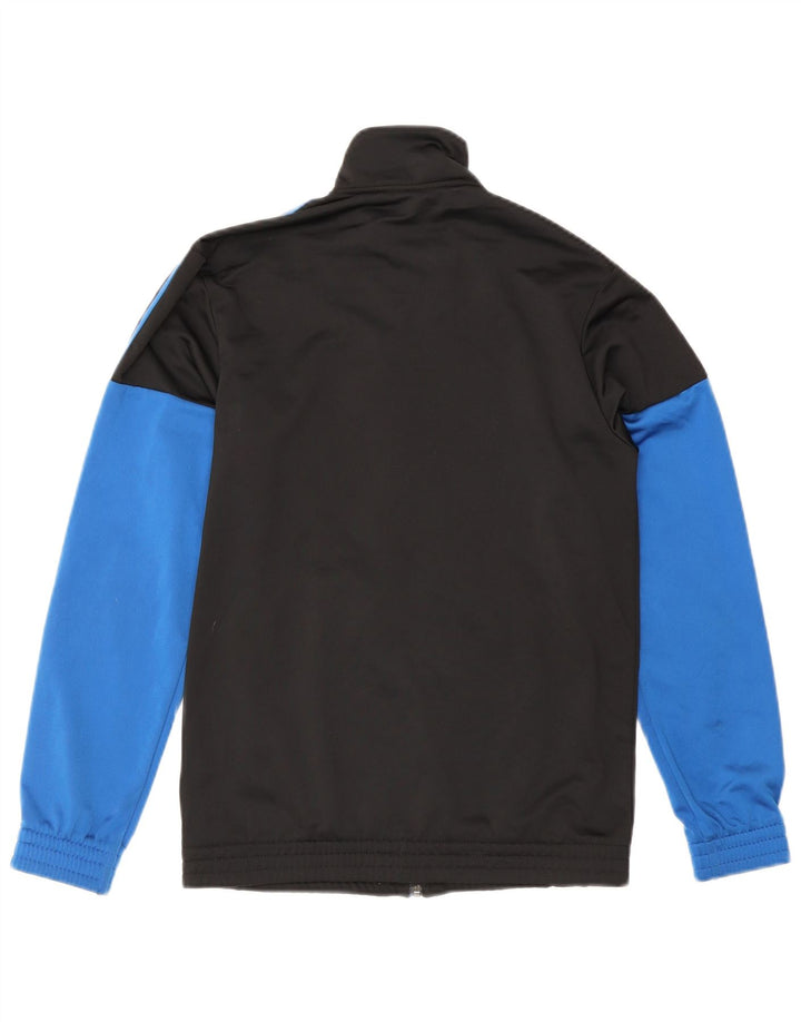 Adidas Mens Tracksuit Top Jacket UK 36/38 Small Black Colourblock Polyester