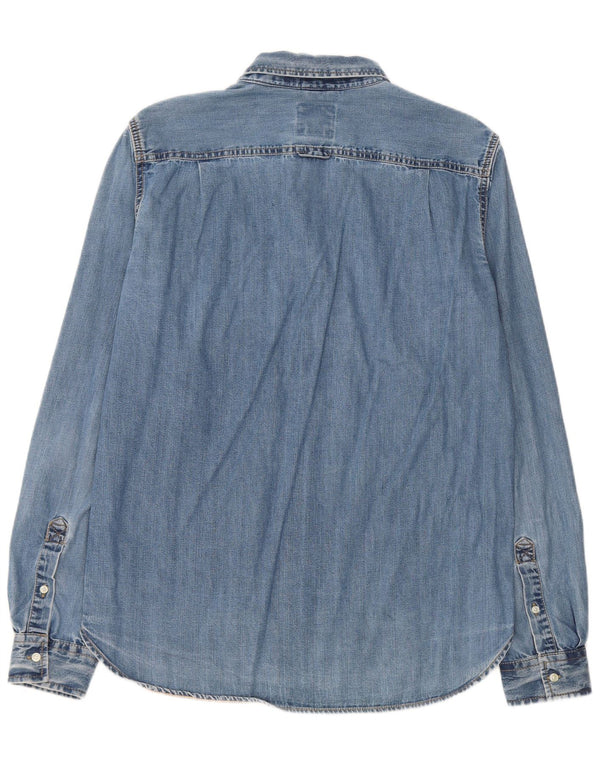 Superdry Mens Denim Shirt XL Blue Cotton