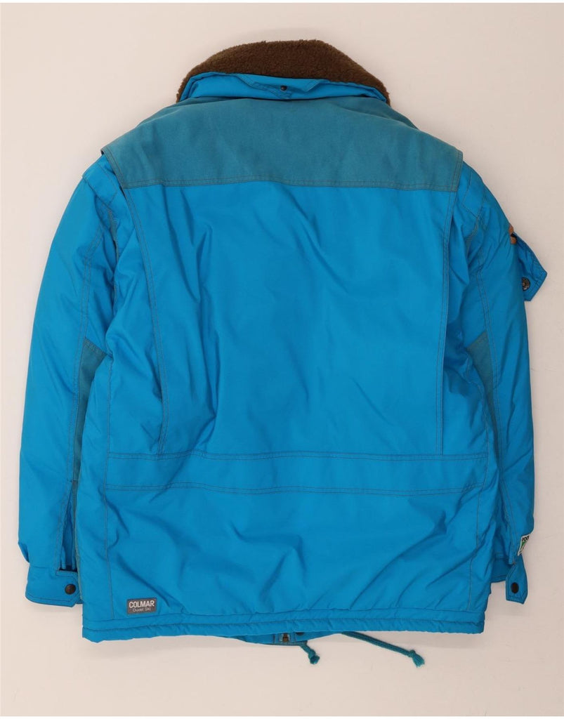 COLMAR Mens Windbreaker Jacket IT 50 Large Blue Colourblock Vintage Colmar and Second-Hand Colmar from Messina Hembry 