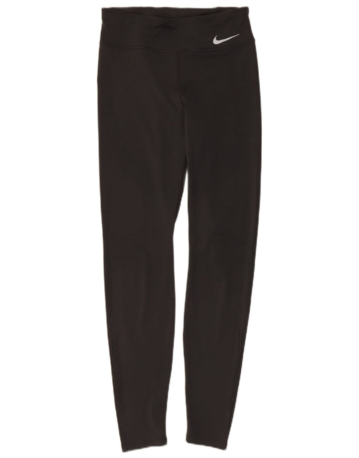 NIKE Womens Dri Fit Leggings UK 8 Small  Black