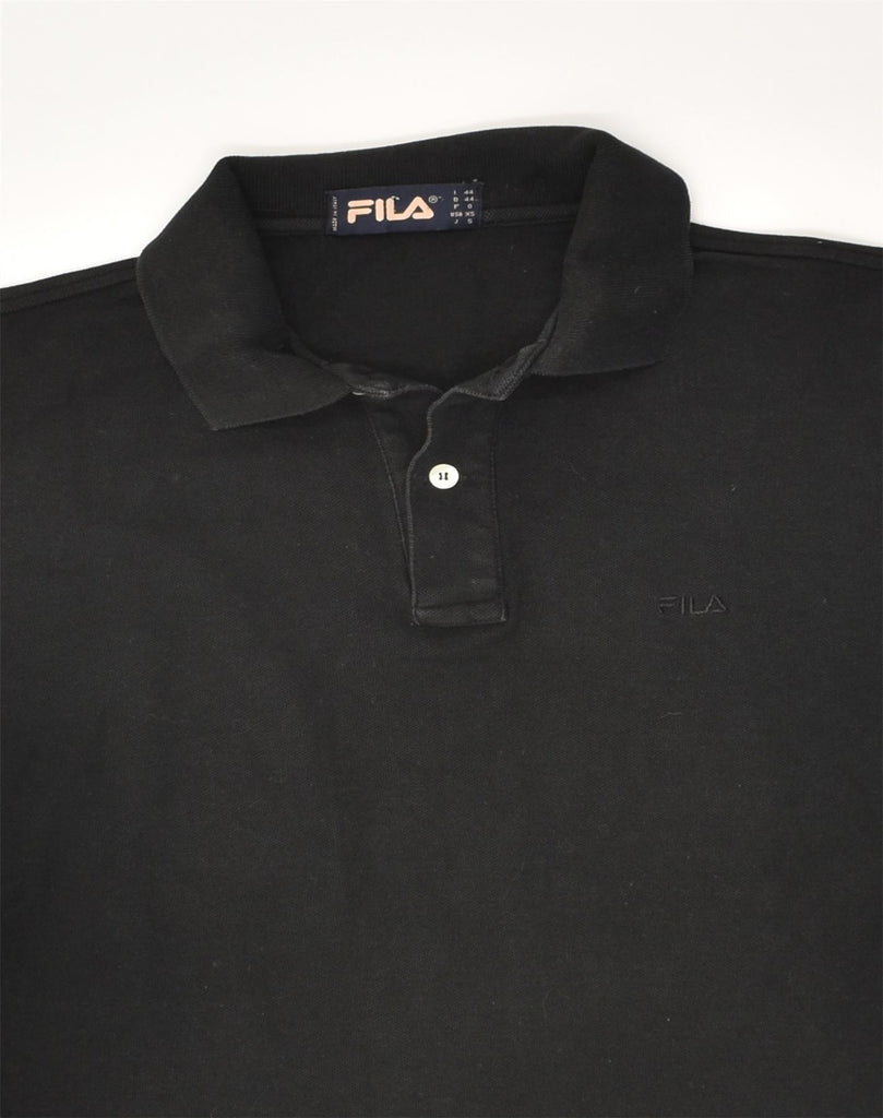 FILA Mens Polo Shirt XS Black Cotton | Vintage Fila | Thrift | Second-Hand Fila | Used Clothing | Messina Hembry 