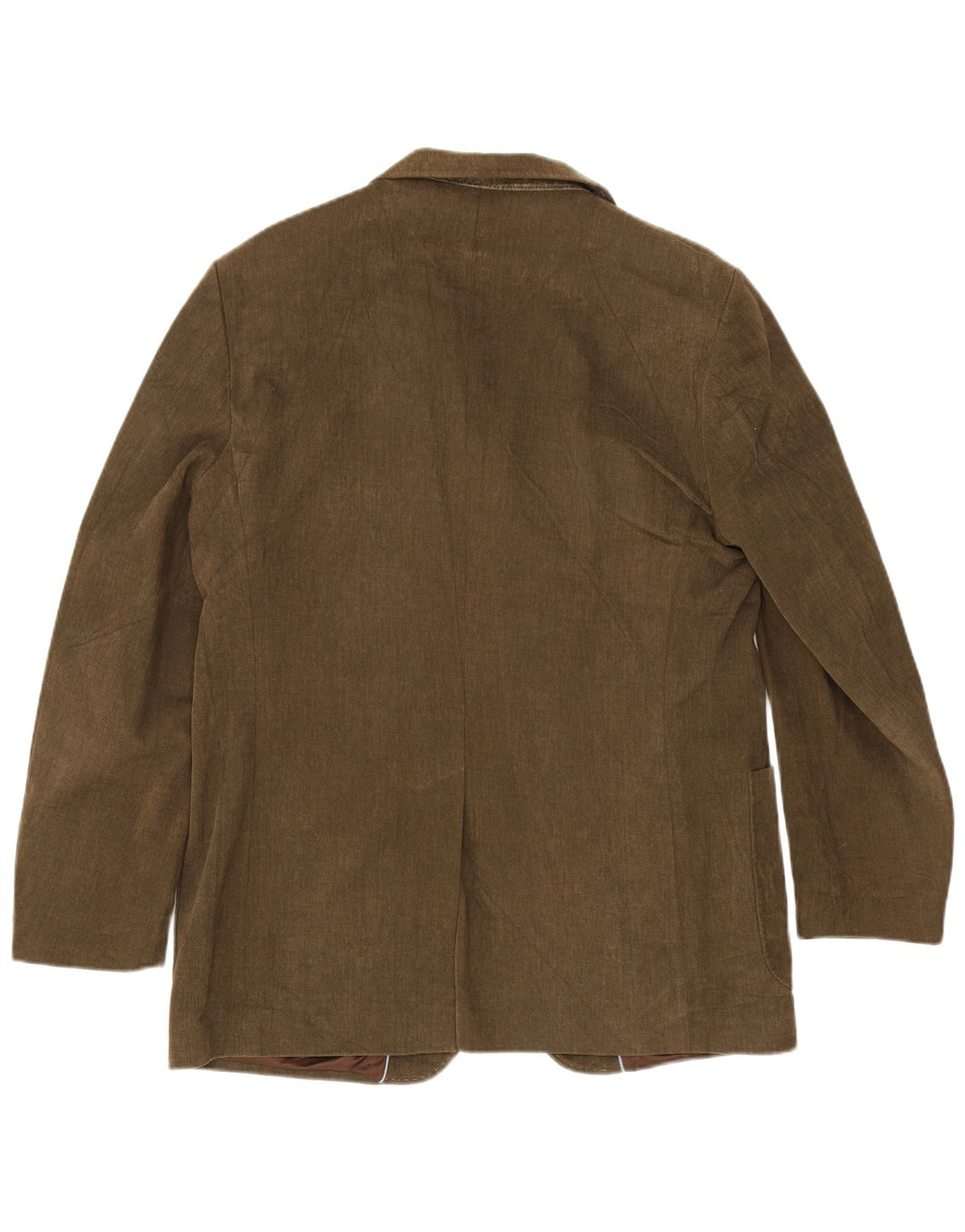 Henry Cottons Mens 3 Button Blazer Jacket IT 54 2XL Khaki Cotton