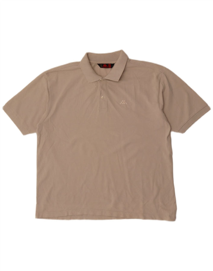 Kappa Mens Polo Shirt 2XL Beige Cotton