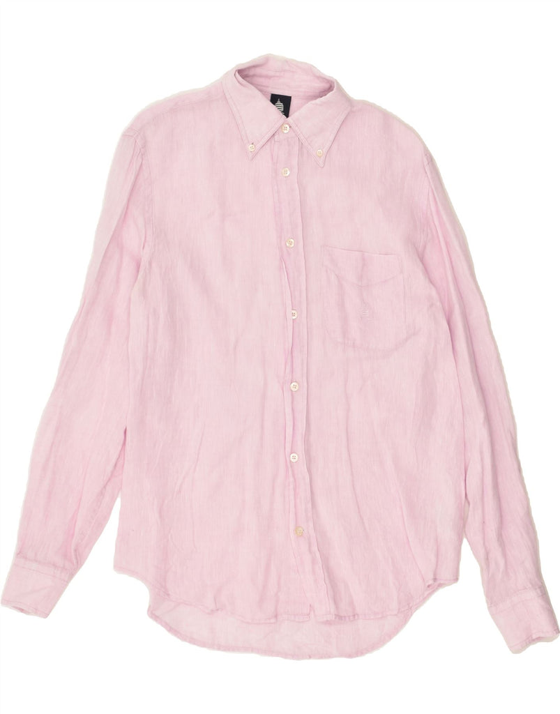 MARINA YACHTING Mens Shirt Size 40 Medium Pink Linen | Vintage Marina Yachting | Thrift | Second-Hand Marina Yachting | Used Clothing | Messina Hembry 