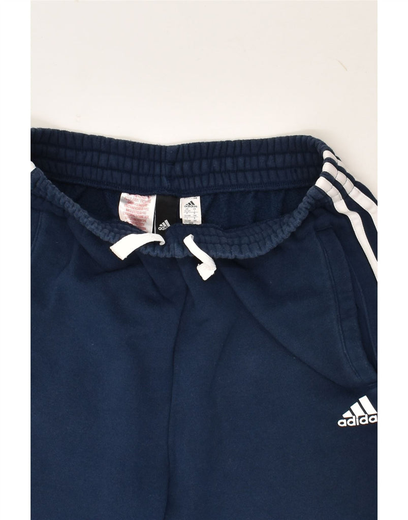 ADIDAS Boys Tracksuit Trousers 13-14 Years Navy Blue Cotton | Vintage Adidas | Thrift | Second-Hand Adidas | Used Clothing | Messina Hembry 