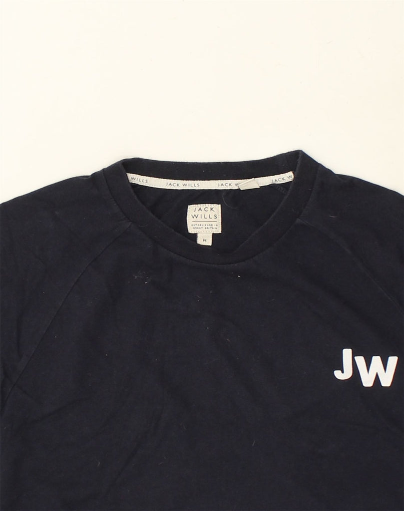 JACK WILLS Mens Graphic T-Shirt Top Medium Navy Blue Cotton | Vintage Jack Wills | Thrift | Second-Hand Jack Wills | Used Clothing | Messina Hembry 