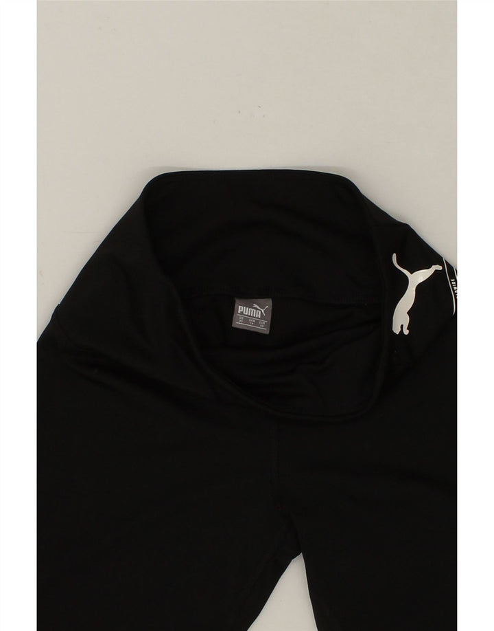 PUMA Womens Graphic Leggings UK 4 XS Black Polyester Vintage Puma and Second-Hand Puma from Messina Hembry 