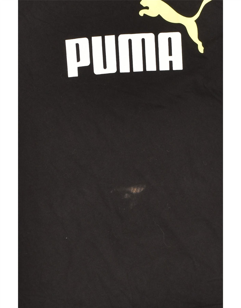 PUMA Boys Graphic T-Shirt Top 15-16 Years XL  Black Cotton | Vintage Puma | Thrift | Second-Hand Puma | Used Clothing | Messina Hembry 