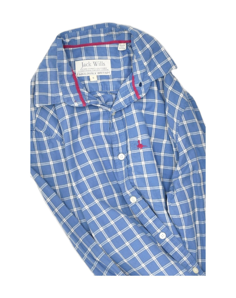 JACK WILLS Mens Shirt Small Blue Check Cotton | Vintage Jack Wills | Thrift | Second-Hand Jack Wills | Used Clothing | Messina Hembry 
